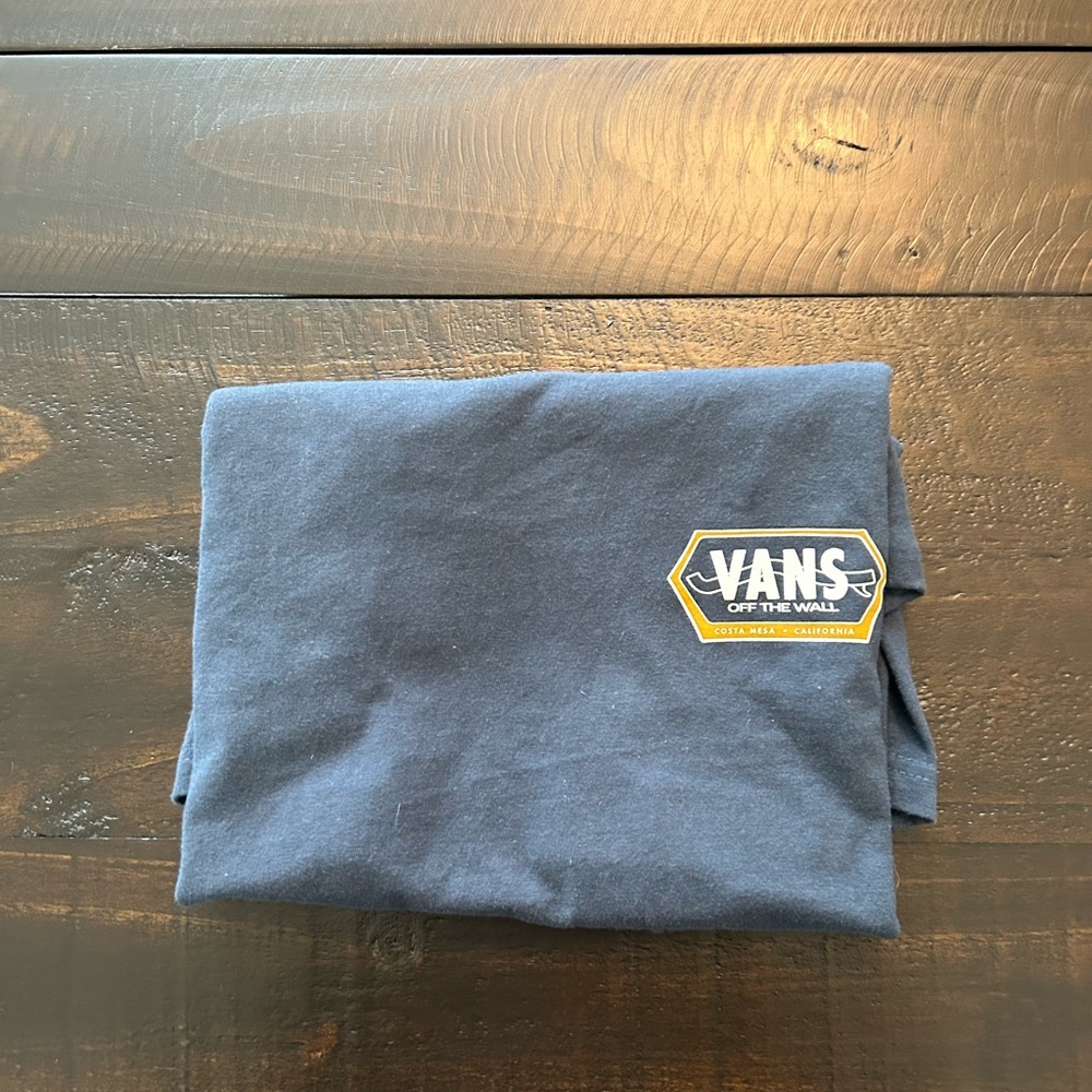 Dusty blue vans tee